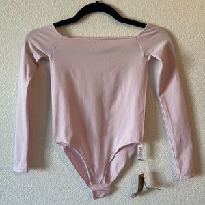 SKIMS Pink Long Sleeve Bodysuit